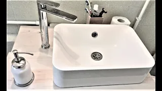 How to install COUNTERTOP WASH BASIN - HÖRVIK sink from IKEA