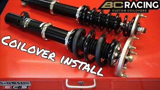 BC Racing coilover install on the E38 740i 7 series. The first real step to an "///M7" build.