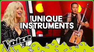 The most UNIQUE INSTRUMENTS in the Blind Auditions of The Voice | Top 10