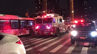 FDNY RESPONDING COMPILATION 78 FULL OF BLAZING SIRENS & LOUD AIR HORNS THROUGHOUT NEW YORK CITY.