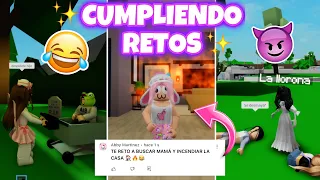 ✨😂CUMPLIENDO RETOS EN BROOKHAVEN😋✨|Sale mal 🤣