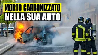 ANZIANO ESCE DAL BAR E SALE IN AUTO: IL MEZZO SI INCENDIA E MUORE CARBONIZZATO. SHOCK A CARLENTINI