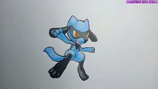 How to draw pokemon Riolu beautiful and easy