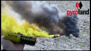 Pyroland Rauch Granate in Schwarz/Gelb
