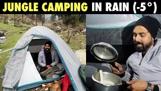 Camping in Heavy Rain (-5°) | Camping & Cooking in KASHMIR VALLEY | SJ VLOGS