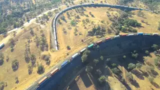 Tehachapi Loop Aerial video - June 2015 - Slow Ride