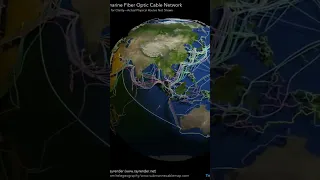 How we are connected, Submarine Fiber Optic Cable Web Network Under Sea.
