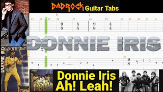 Ah Leah - Donnie Iris - Guitar + Bass TABS Lesson