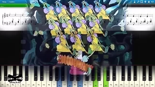 Частушки Бабок Ежек - Летучий корабль (на пианино Synthesia cover) Ноты и MIDI