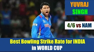 YUVRAJ SINGH | Best Bowling Strike Rate for INDIA in WORLD CUP | 4/6 vs NAMIBIA | ICC World Cup 2003