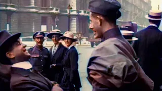 4K 1918 London Street Scenes in COLOR