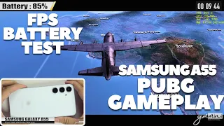 Samsung Galaxy A55 PUBG Gameplay, FPS, Battery Drain test | GSM Mini