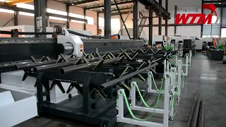 파이버 레이저 커닝 머신 Mega4 Heavy duty fiber laser tube cutting machine #lasercutting