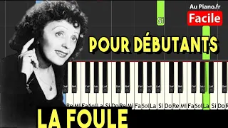 Édith Piaf - La Foule Piano Tutorial Facile (Débutants)
