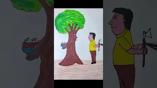 don't cut tree drawing/save tree save earth/Save Tree #savetrees #saveearth