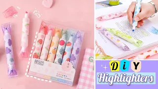 How to make dual tip highlighters || DIY handmade highlighter pen