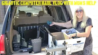 GIGANTIC COMPUTER HAUL VLOG WITH MOM'S HELP