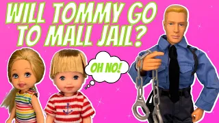 Barbie Skipper Babysitting - Will Tommy Go To Mall Jail?