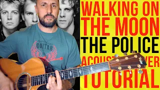 Walking On The Moon The Police Acoustic Guitar Lesson and Cover
