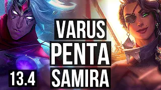 VARUS & Nami vs SAMIRA & Nautilus (ADC) | Penta, 74% winrate, 21/2/7, Legendary | EUW Master | 13.4