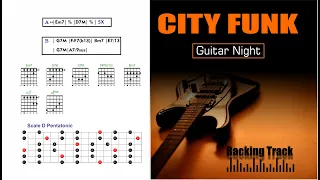 City Funk Guitar - Backing Track in D7M