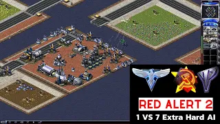 Red Alert 2 Yuri's Revenge - 1 Allied vs 7 Soviets (Extra Hard Ai)