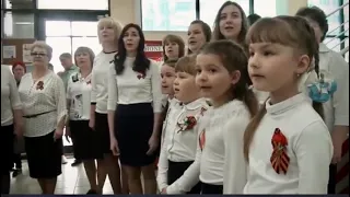 Песни военных лет в исполнении воспитанников и педагогов детского сада №11 "Золотая рыбка".