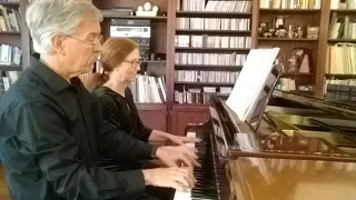 Sachs Piano Duo playing Dance of the Sugar Plum Fairy, from Nutcracker, arranged by Eduard Langer