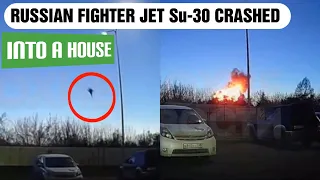 Russian fighter jet Su-30 crashed into a house,In Irkutsk