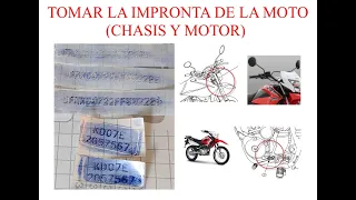 Tomar la impronta de la moto (chasis y motor)