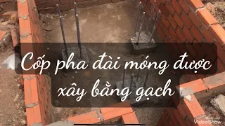 Cách thi công cốp pha đài móng được xây bằng gạch | Cấu tạo đài móng cọc - Kho Tư liệu Xây dựng