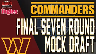 Washington Commanders A+ Seven Round Mock Draft