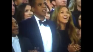 Jay Z Reaction to Kanye West Walking On Stage At Grammys