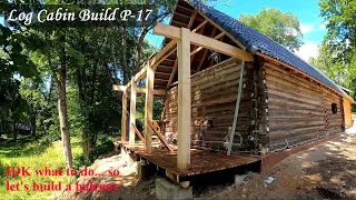 Renovating a 128 year old forgotten log cabin (part17) - building a balcony