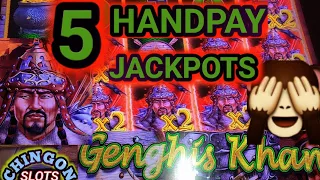 GENGHIS KHAN!! 5 HANDPAY JACKPOTS!! WOW AMAZING HIT!!Beautiful Session!! DRAGON LINK SE-2 EP-22