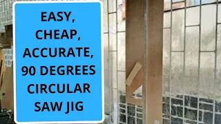 Simple and cheap DIY track saw jig that can cut 90 degrees.