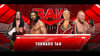 Cody Rhodes & Brock Lesnar vs. Roman Reigns & Solo Sikoa | Raw | WWE 2K23 | Legend Difficulty