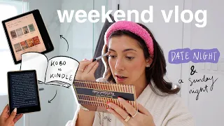 VLOG: date night GRWM, productive sunday & summer reading TBR!