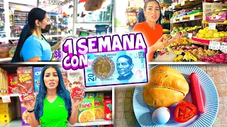 COMIENDO UNA SEMANA CON SOLO 25 PESOS *En tiempos muy difíciles* 😰😭 | Karla Bustillos