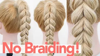 NO BRAIDING BRAIDS EP. 3 - How to Basic Pull Through Braid For Beginners! The Most Simple Braid Ever