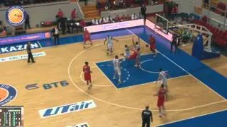 UNICS - Lokomotiv Kuban Highlights. 16.02.2014