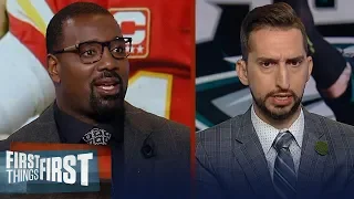 Nick Wright shuts down the Carson Wentz vs. Patrick Mahomes comparison | NFL | FIRST THINGS FIRST