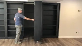Custom Hidden Door/Bookcase (Secret Room) - Mustang Woodworking