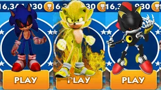 Sonic Dash - Sonic EXE VS Super Sonic VS Metal Shadow _ Movie Sonic vs All Bosses Zazz Eggman