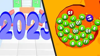 DIGS & BALLS - 2048 Sand Balls VS Number Run Max Levels New Video Satisfying Double Gameplay