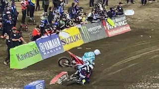 Dylan Ferrandis cleans out Craig Anaheim Supercross 2020