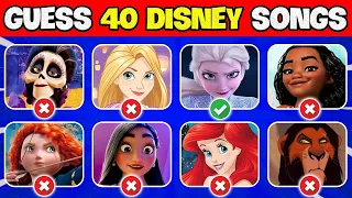 Guess Top 40 Most Popular DISNEY SONGS | Who's SINGING? Elsa, Snow White, Isabela, Anna| cuckoo Quiz