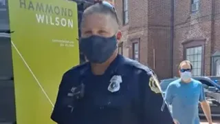 Officer Maskie Makes Up Laws To Get Rid Of Sign They Don't Like - Annapolis MD