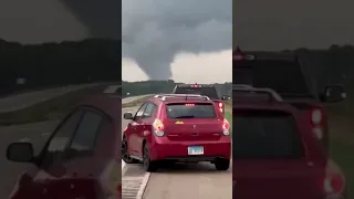 Tornado spotted near Perry #michiganweather #tornado #severeweather