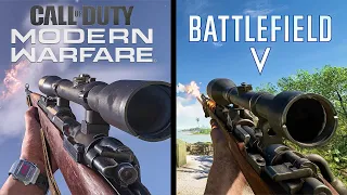 Modern Warfare vs Battlefield 5 - Weapon Sounds/Animation Comparison